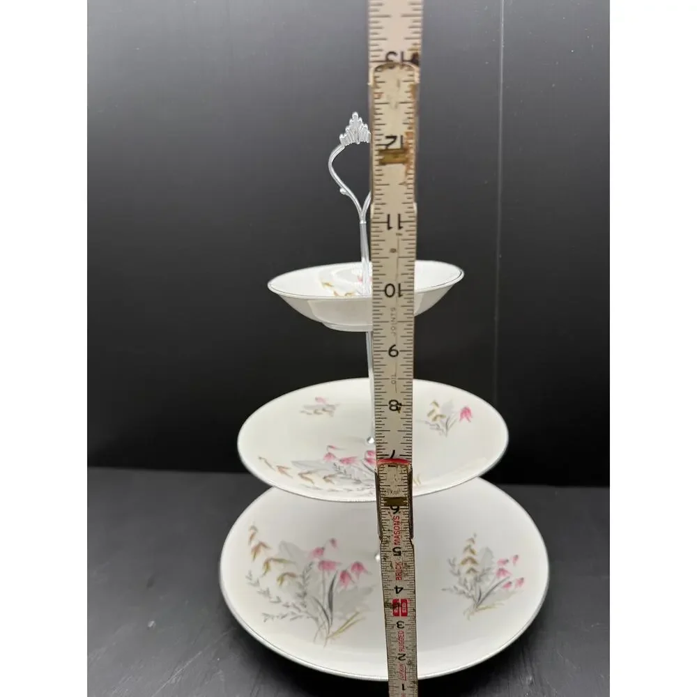 Handmade Tiered Tray from Vintage Plates